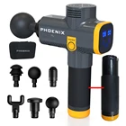 Мышечный массажер, пистолет перкуссионный массажер для шеи Phoenix A2, массаж спины, расслабление мышц с 6 головками MG4732