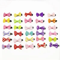 10pcslots mini small bow hair clips safety hair pins children barrettes candy color baby cute girls kids hair accessories