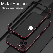 Shockproof Metal Bumper Phone Case For iPhone 13 12 Pro MAX 12 Mini 11 Case Aluminium Frame Camera Lens Protective Cover Coque