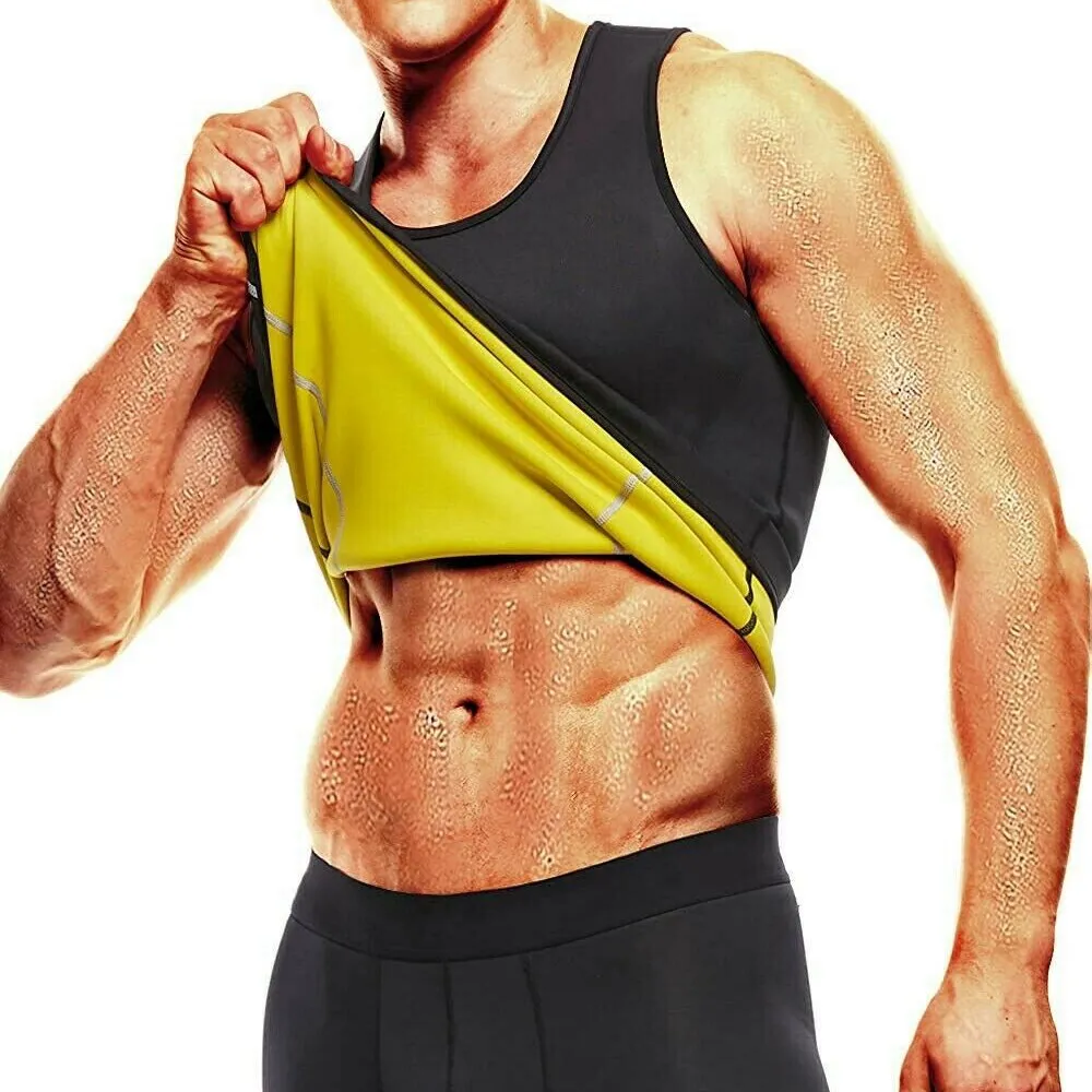 Мужской неопреновый жилет для похудения тренировочная рубашка модная одежда