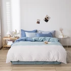 Европейский набор постельных принадлежностей сине-белые полосатый пододеяльник постельное белье Наволочка сетки черный геометрический горошек Детские взрослых постельное белье домашний текстиль