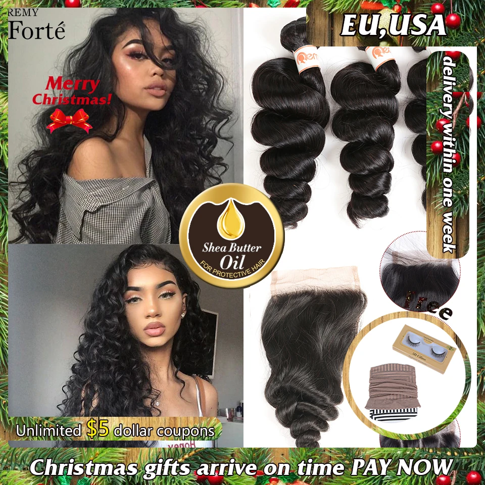 Remy Forte, свободные волнистые пряди, с застежкой, 10-30 дюймов, волосы Remy, бразильские волнистые пряди, 3/4, волнистые пряди, с застежкой, быстро