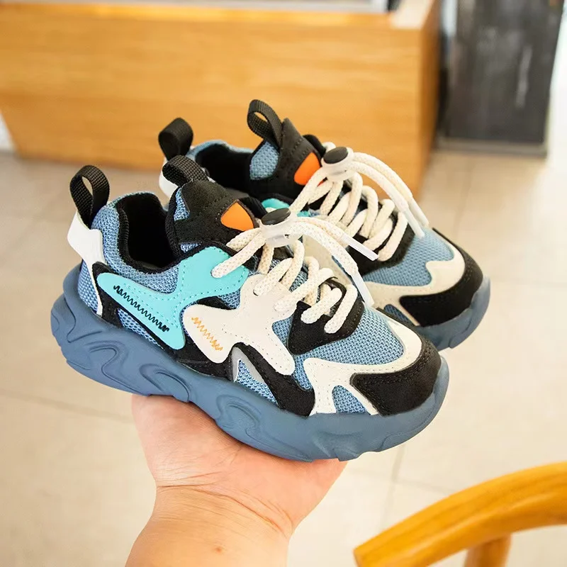 Kids Fashion Hit Color Children's Shoes Boys Korean Version Running Shoes Girls Soft-soled Lightweight Casual Shoes