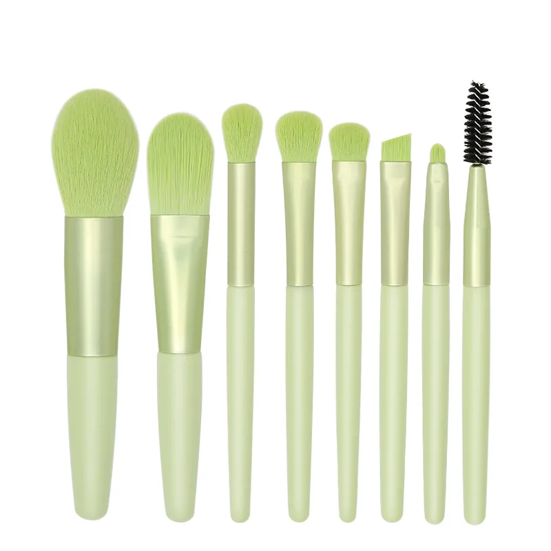 

Cosmetic Brushes Set 8Pcs Powder-Foundation-Concealer Blusher Blending Highlighter Sculpting Eyebrow Lip Eyelashes Makeup Tools