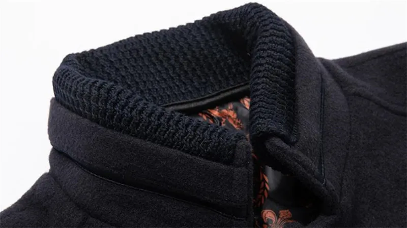 

New winter wool coat wool coat jacket men's fashion business casual warm jacket large size