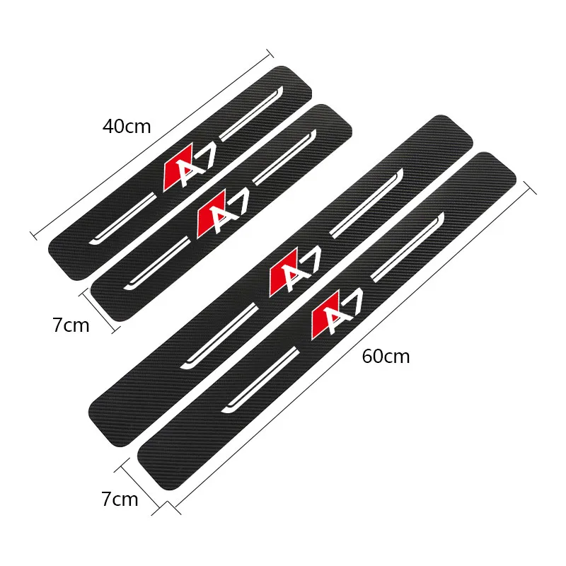 

Car Trunk Rear Guard Bumper Carbon Fiber Protector Sticker For Audi A7 8P 8V A4 B8 A5 B6 A6 C6 C5 Q2 Q3 Q5 Q7 Q8 TT Accessories