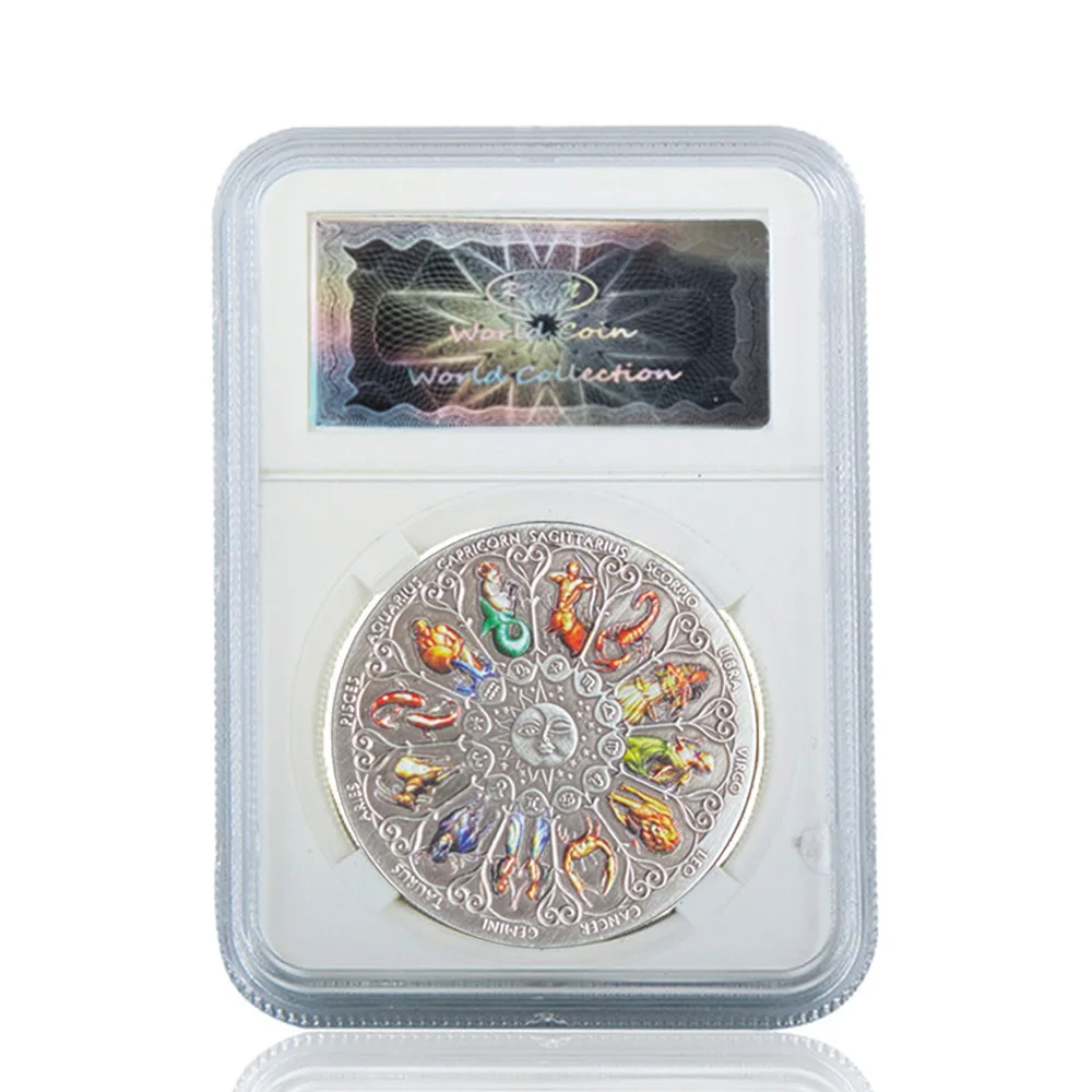 Красивые зодиака Созвездие серебряные коллекционные монеты подарки невалютных