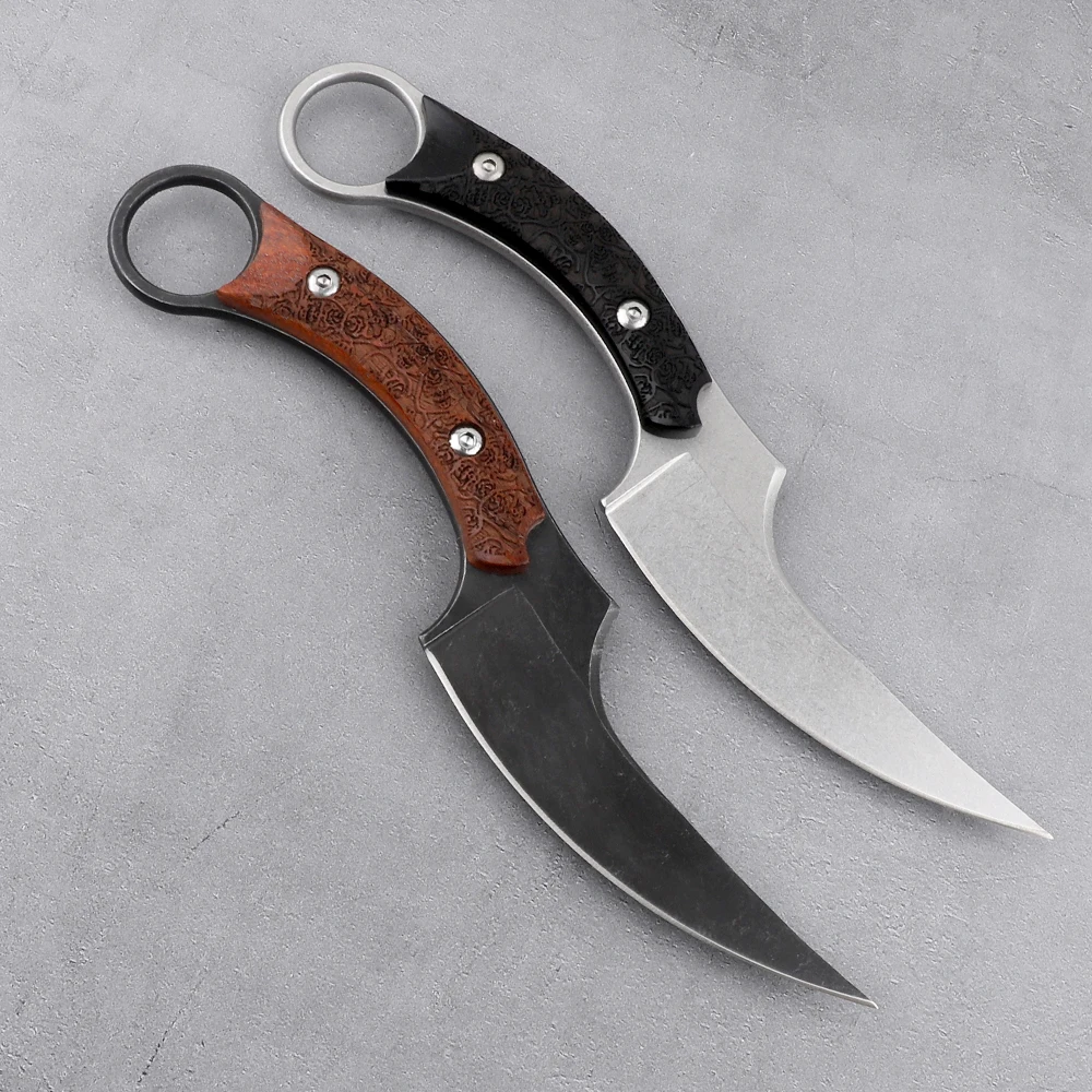 Тактический нож для выживания на природе кемпинга спасения керамбит 440C