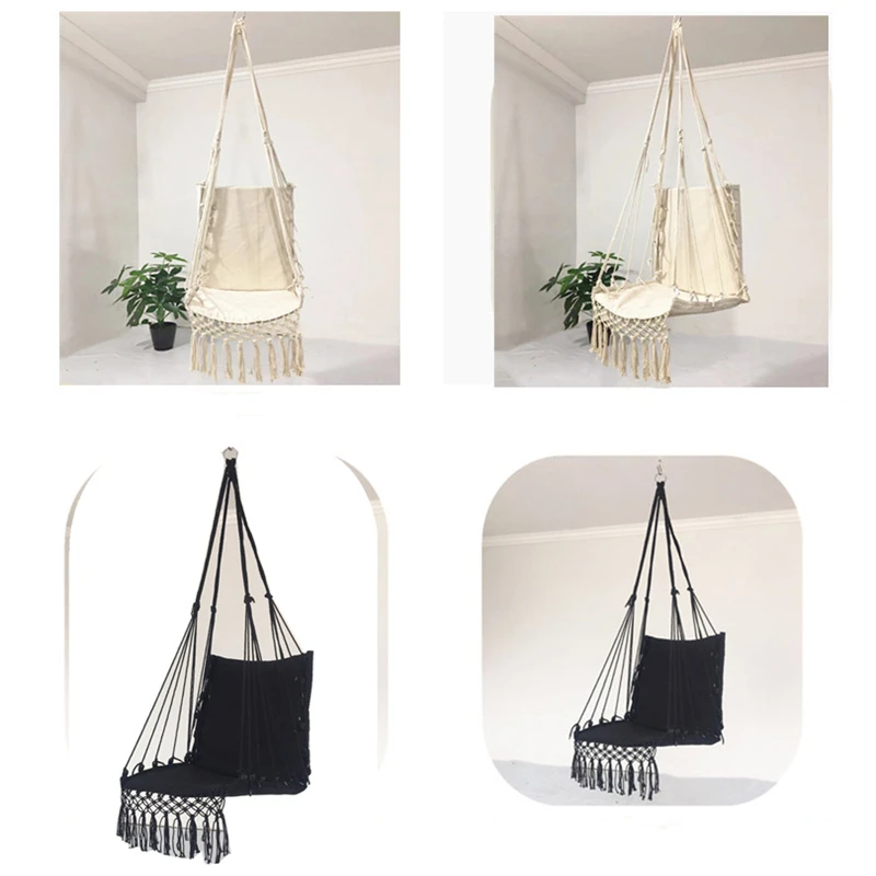 

Tassel Hammock Chair Deluxe Hanging Hammock Swing Chair Swing for single person kids child Out/Indoor Patio Porch Decor