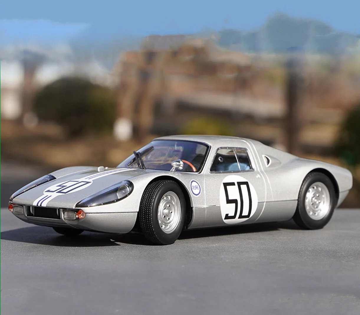 

NOREV 1/18 Pors_che 904 GTS American Challenge Cup 1964 Silver Diecast Car Model