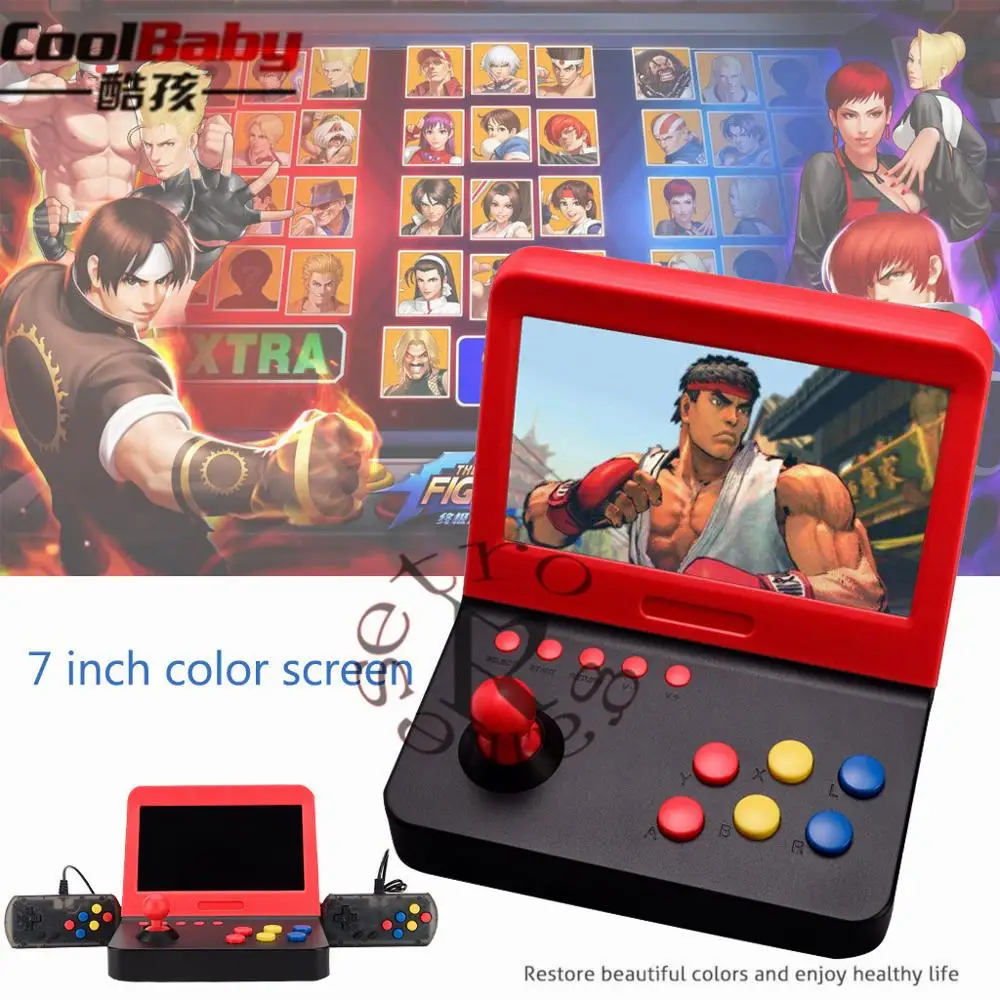 Миниатюрные 7-дюймовые портативные ретро-машины для аркадных игр детей с 3000