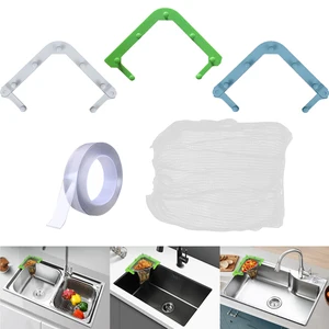 kitchen sink filter sets leftovers sink mesh triangle rack strainer bags trash gadget set drainage accessories drain waste bins free global shipping