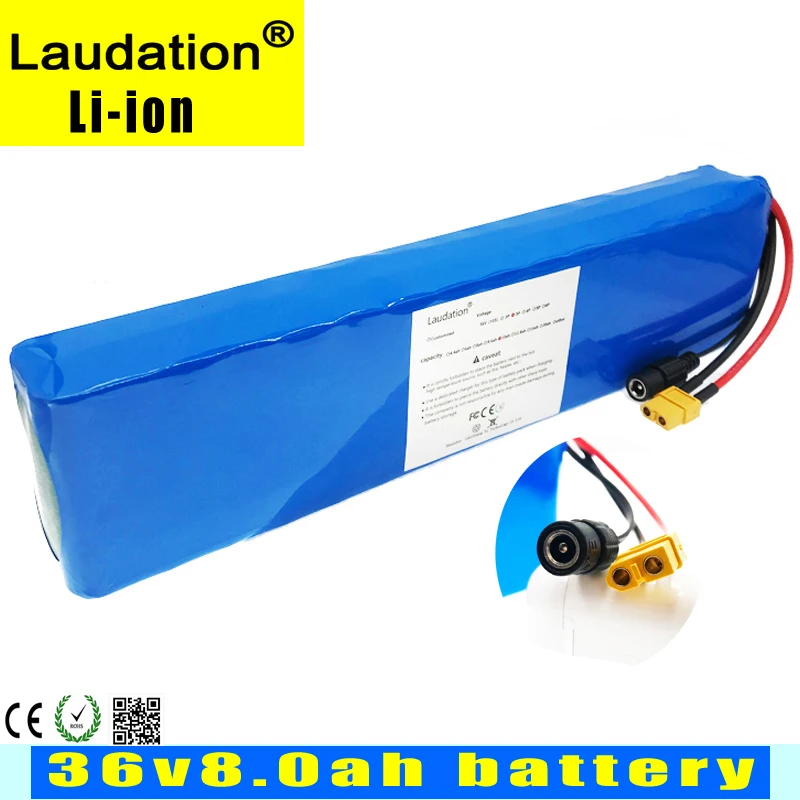 Литий ионный аккумулятор lauation Xt60 36 В 8 Ач 10s3p для электровелосипедного двигателя