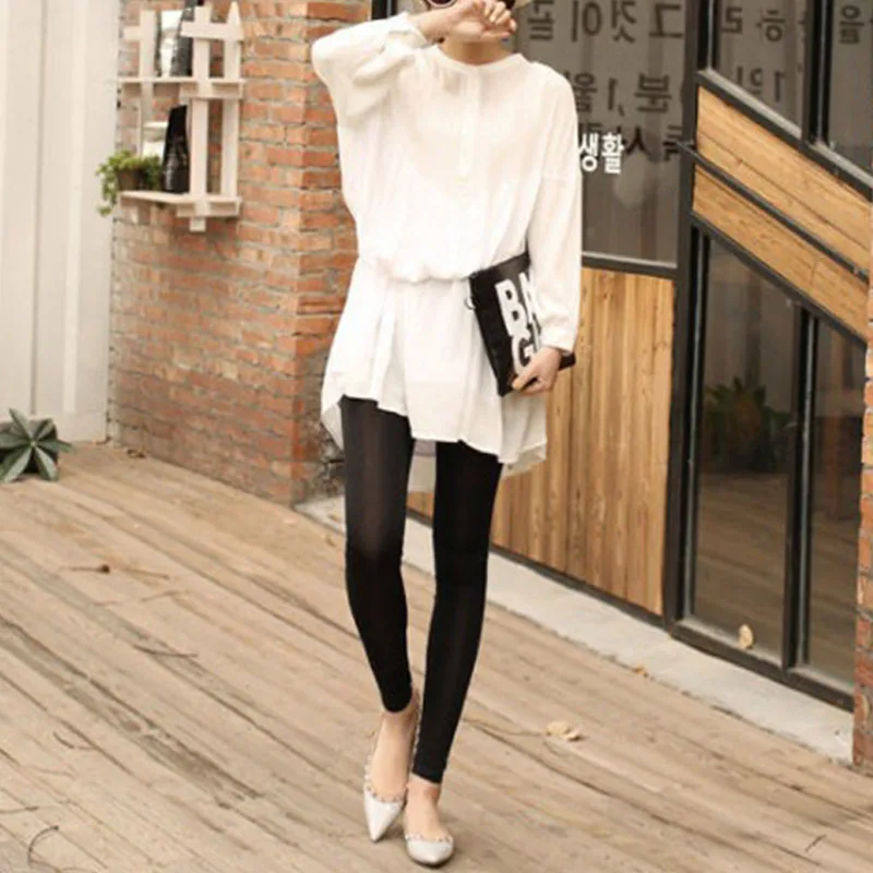 B летние женские брюки новые шелковые леггинсы эластичные черные белые дышащие