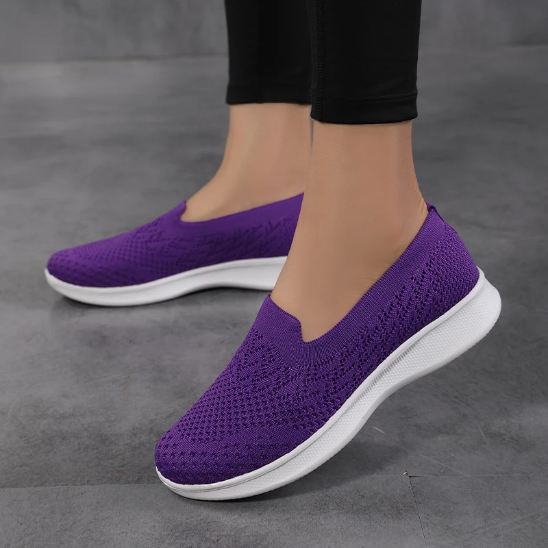 

2021 New Women's Summer Put on Sneakers Mesh Socks Sneakers Ladies Ladies Sports Running Shoes Over Wear Casual Women's Shoes