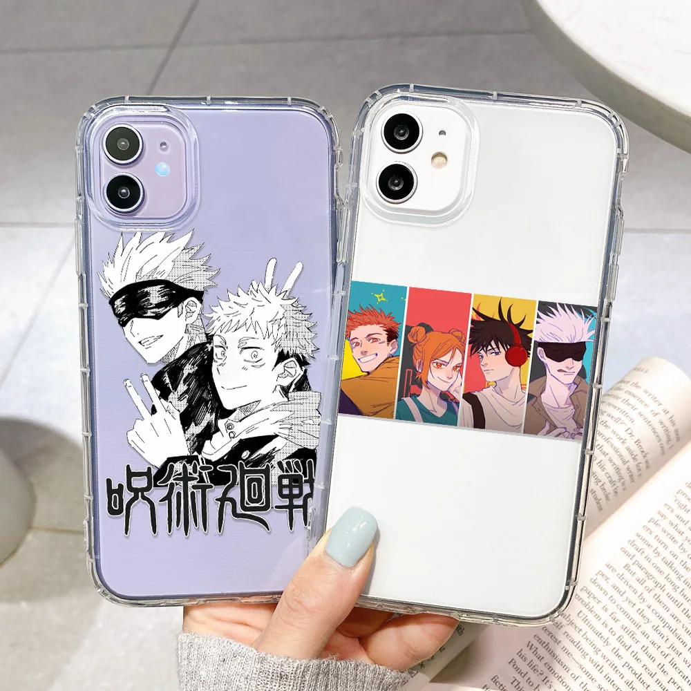 Jujutsu Kaisen Anime Case For iPhone 11 Case For iPhone 12 Pro Max 13 7 8 Plus SE 2020 XR X XS 6 iPhone12 Mini Cover Funda Shell