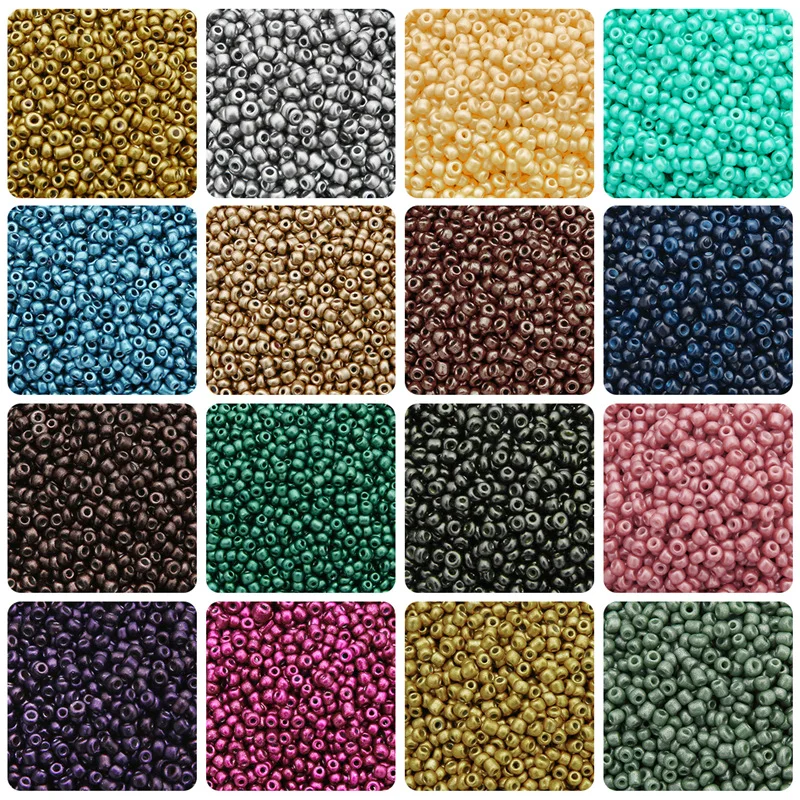 

1000Pcs/Bag 3MM Charm Czech Color Glass Seed Beads 8/0 Uniform Round Spacer Bead For DIY Handmade Jewelry Making Sew Accessories