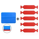 Скребок FOSHIO для виниловой пленки из углеродного волокна, 1 шт., скребок для обмотки и 5 шт., 3-слойная водонепроницаемая ткань, инструмент для очистки краев автомобиля, оттенок окон