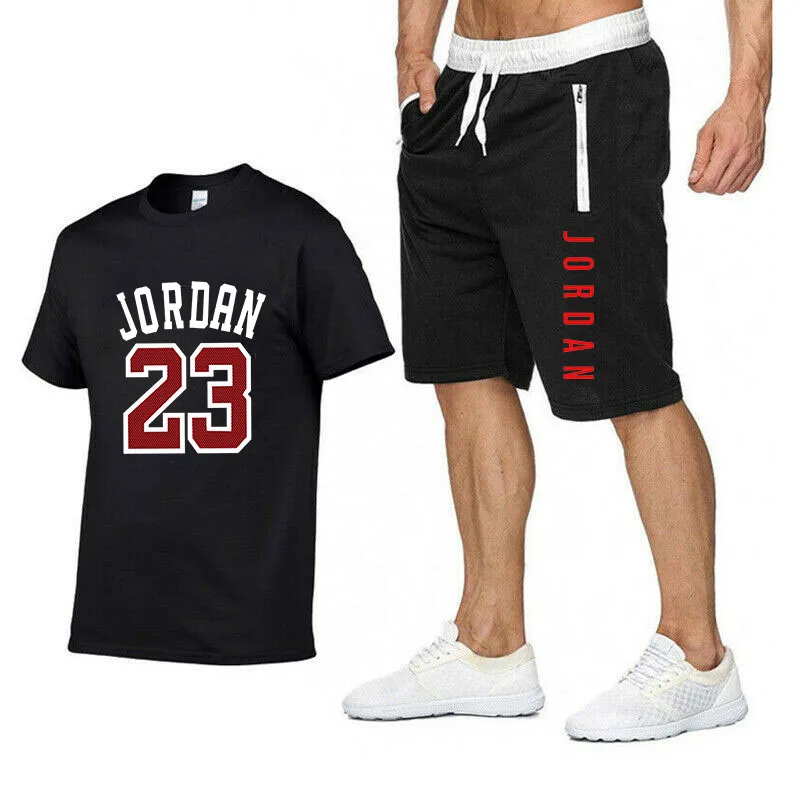 

2021New Brand O-Neck T-Shirt Sleeve 100%Cotton Shirt Men Fashion Harajuku High Street Leisure Shirt T-shirt And Men's Shorts
