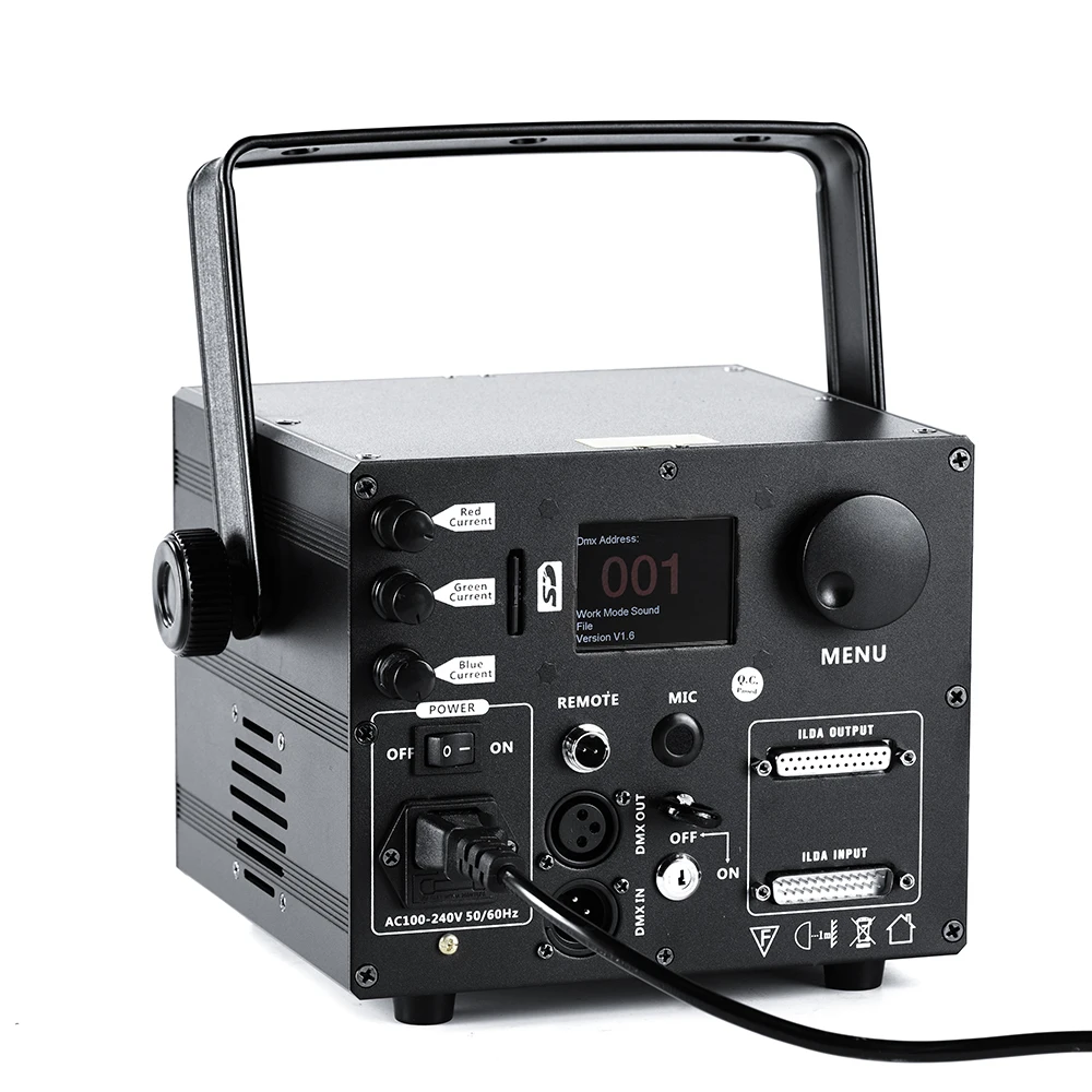 Полноцветный лазерный мини светильник MFL 256 3 Вт RGB DMX/Авто/звук/Master slave/ILDA для