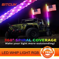 345ft rgb bendable remote control multi color waterproof led flagpole lights lamp super bright whip light for suv atv utv rzr