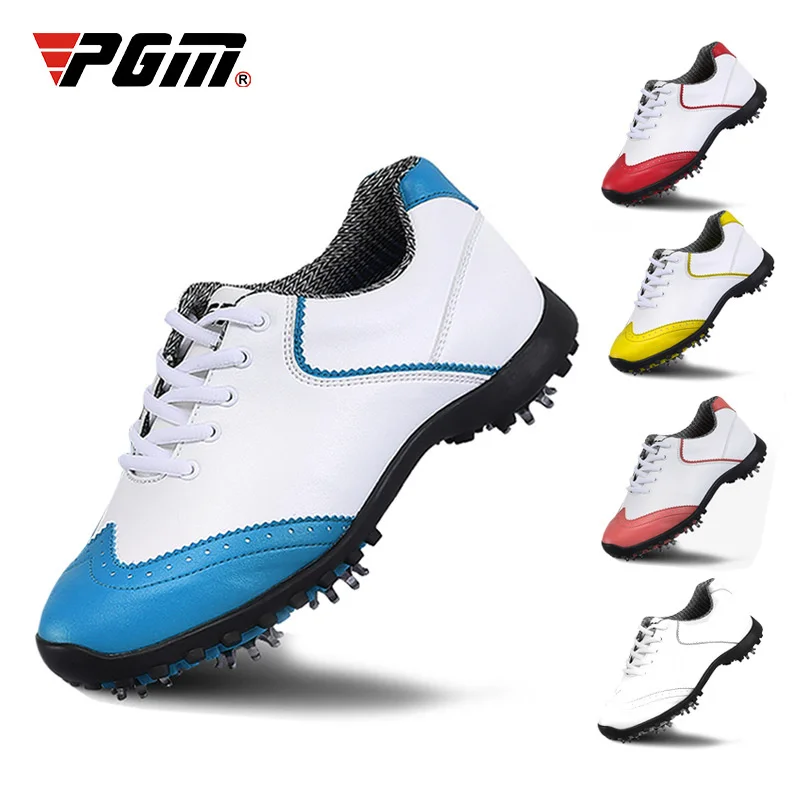 

PGM Golf Shoes Womens White Fashion Sports Shoes Waterproof Non-slip Training Ladies Active Nail Soles Breathable Sneakers XZ080