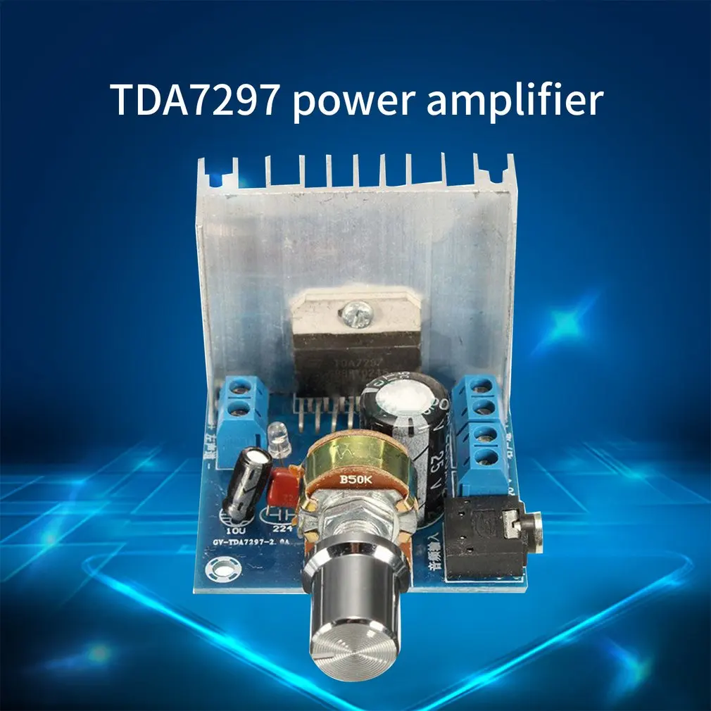 TDA7297 Версия B Плата усилителя AC/DC 12 В 2x15 Вт Цифровой аудио двухканальный модуль 15 +
