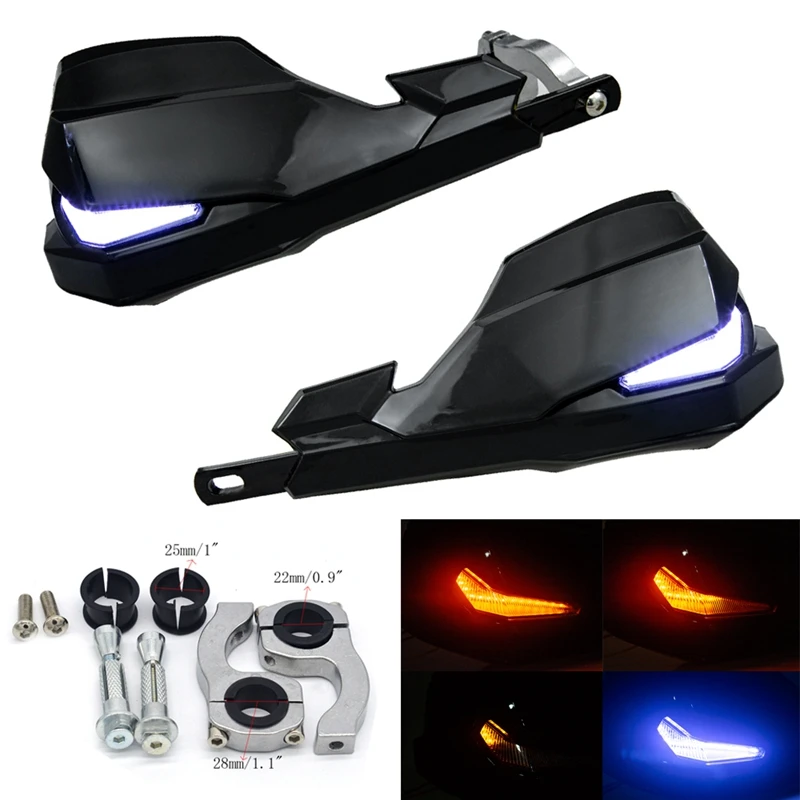 

Universal Motorcycle Handguards 22Mm-28Mm Handlebar Protector with Led Turn Signal Light For-Bmw Honda Yamaha Suzuki Ktm