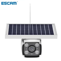 ESCAM QF460 4G Solar Camera with 2-way Intercom 5.5w Solar Panel PIR Motion Detection Free Cloud Storage HD IP Camera Rainproof