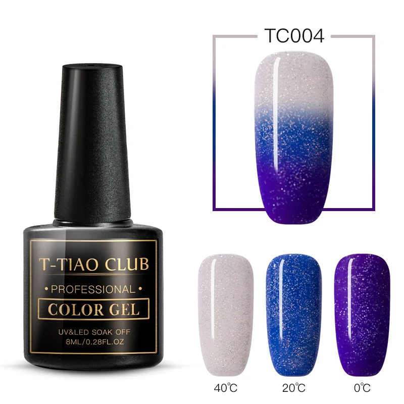 GS07039 T-TIAO клубный Радужный термальный Гель-лак для ногтей Температура Изменение цвета голографический блеск температура замочить от УФ гель-лака - Цвет: GS07039