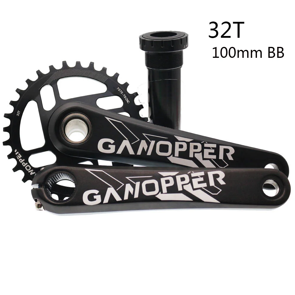 100mmBB 32T Crankset 175 Fat bike fatbike Снежный велосипед криgxp кривошипный комплект 100 100 мм BB 1x chainset 30T 32T 34T 36T цепь для SRAM XX1 X0 X01 - Цвет: 100mmBB 32T Crankset