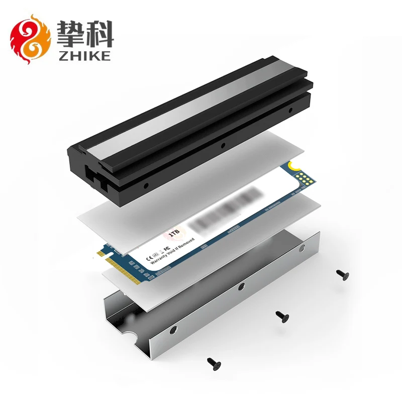 Радиатор ZHIKE M.2 SSD NVMe радиатор M2 2280 твердотельный жесткий диск алюминиевый с