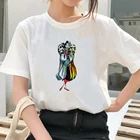 Стилизованная футболка премиум-класса Disney Cruella De Vil, Симпатичная модная женская одежда с графическим рисунком, топы, футболки, женская футболка в стиле Харадзюку