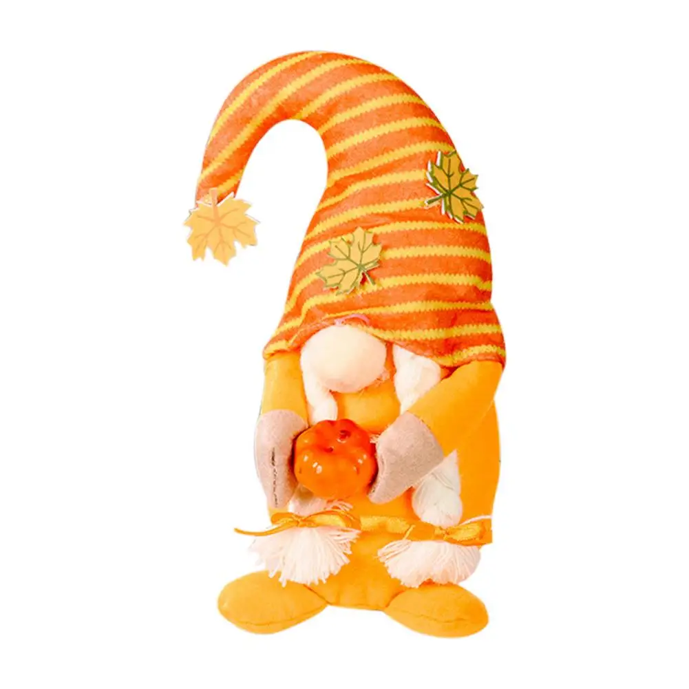 

Dwarf Plush Ornaments Thanksgiving Harvest Pumpkin Rudolph Dwarf Tomte Doll Thanksgiving Decoration For Commercial Display Windo