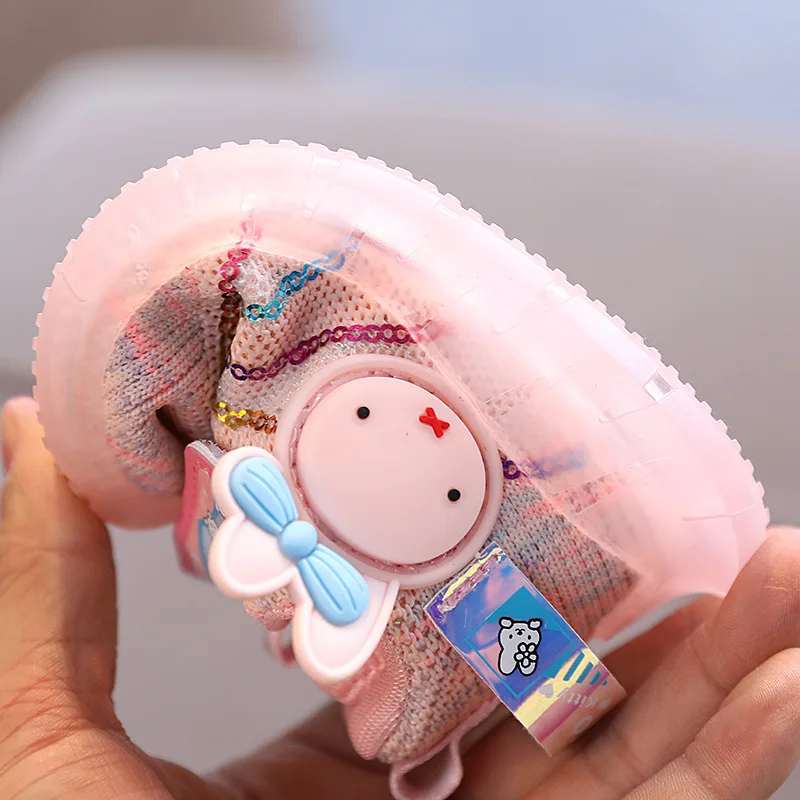

Spring Autumn Children's Light-up Shoes Flying Woven Breathable Girl Soft-soled Luminous Sports Kids Shoes Boys Running Fashion