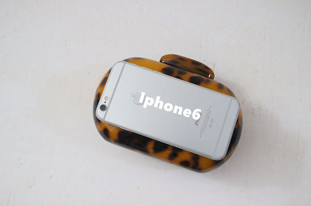 

6.5 Inch Women Yellow Leopard Round Acrylic Handbag , Luxury Wedding Party Evening Bag , Lady Box Clutch Purse