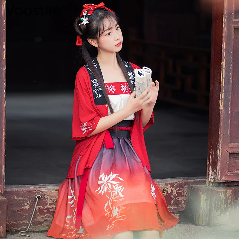 Женское элегантное платье ханьфу в китайском стиле костюм для традиционных