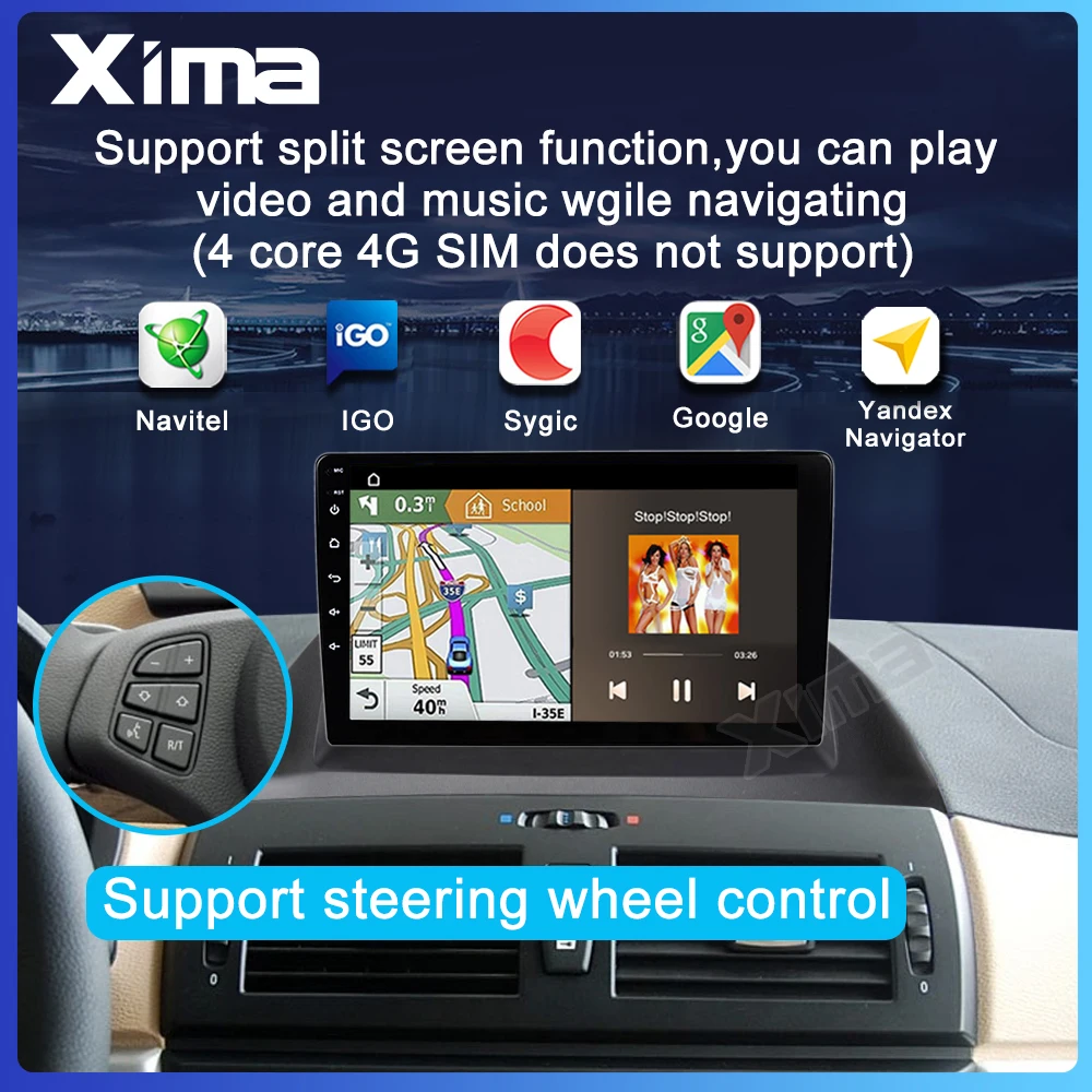 Автомобильный мультимедийный DVD проигрыватель 9 дюймов Android 0 2 Гб 2din радио для BMW X3