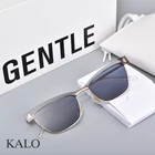 Новинка 2020, модные солнцезащитные очки в металлической оправе для мужчин и женщин, мягкие поляризационные Квадратные Солнцезащитные очки KALO UV400 для мужчин и женщин