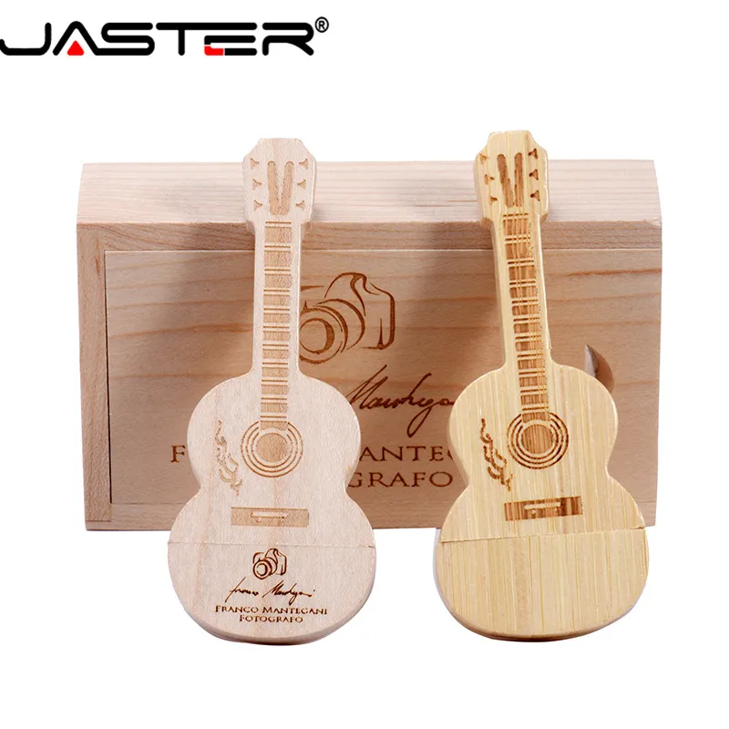 Деревянный флеш накопитель JASTER в форме гитары 4 ГБ 16 32 64 ГБ|USB флэш-накопители| |