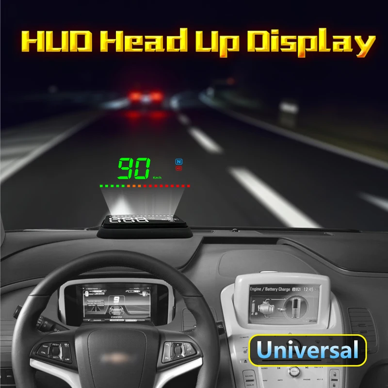 HUD 3,5 дюймов gps Автомобильный дисплей на лобовое стекло скорость сигнализации компас проектор скорость метр HUD через gps спутниковый автомобильный HUD Дисплей