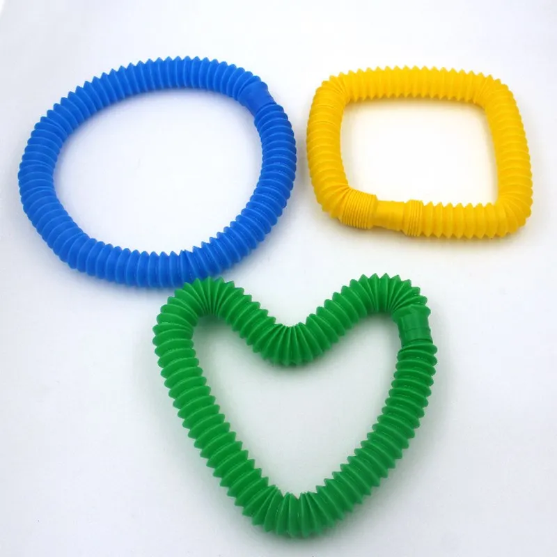 

5pcs Colorful Plastic Pop Tube Coil Children'S Creative Magical Toy Circle Funny Toys Early Development Educational Folding Toy