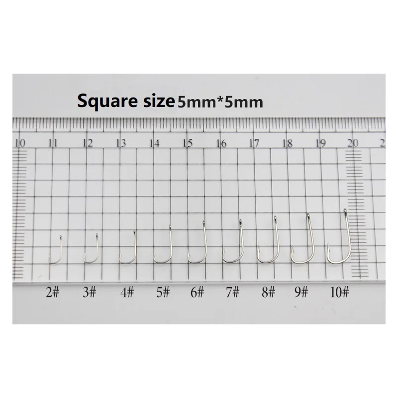 Рыболовный крючок с длинным хвостовиком из высокоуглеродистой стали 2 # 10 20
