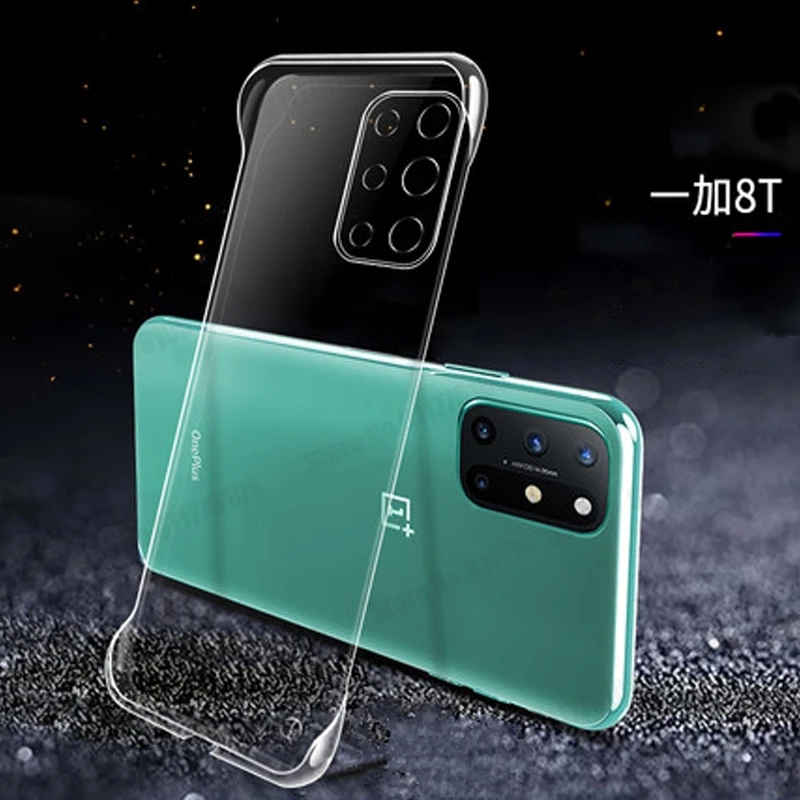 ultra thin transparent frameless phone cover for oneplus 9 8 pro 8t hard pc protective cover for one plus nord 7t pro phone case free global shipping