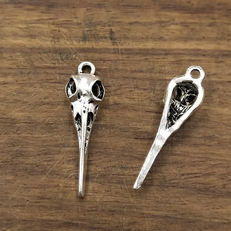 10 шт. Очаровательные Подвески в виде ворона черепа птицы 35x9 5 мм тибетские