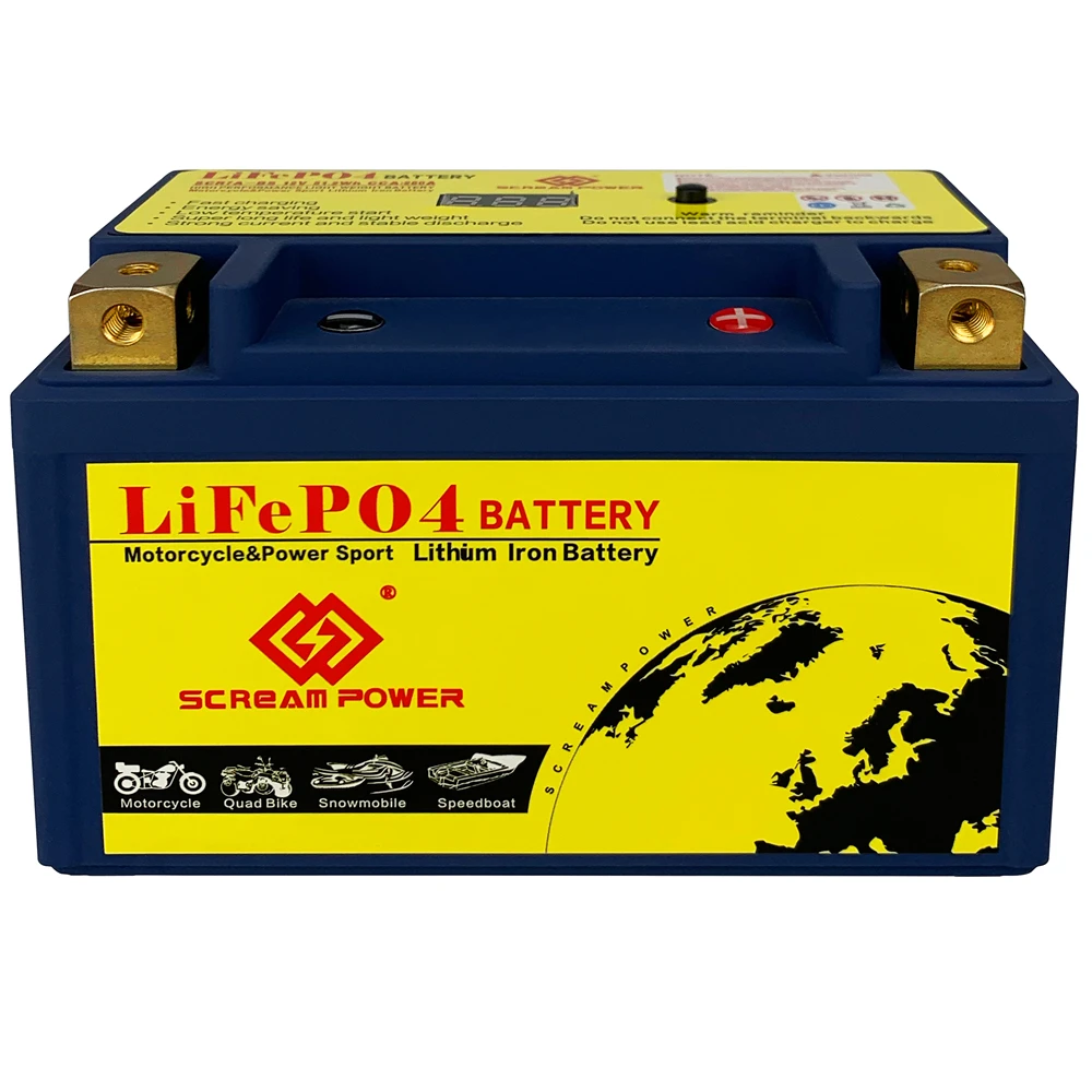 

12V 7A-BS / 7-A LiFePO4 Motorcycle Energy Starter 4Ah 51.2wh Scooter Start Lithium Battery CCA 280A LFP With BMS