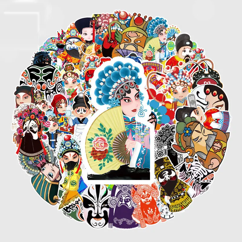 

50 шт., водонепроницаемые наклейки для холодильника, чемодана, ноутбука