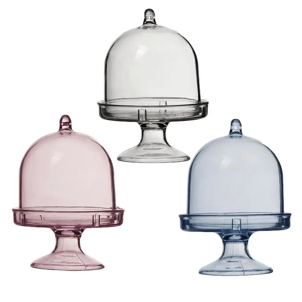 

Transparent Plastic Candy Box Mini Cake Stand Cupcake For Kids Favor Wedding Gift Shower Box Baby Birthday Decoration Party T6I6