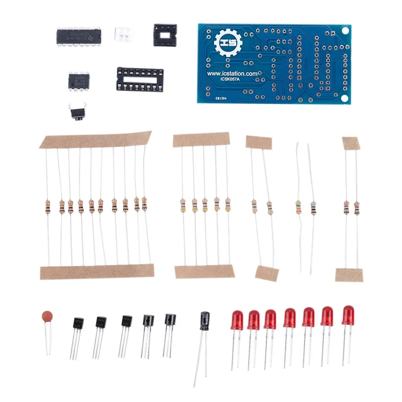 Электронные кости NE555 CD4017 DIY Kit 5 мм красные светодиоды 4 V ICSK057A электронные Fun