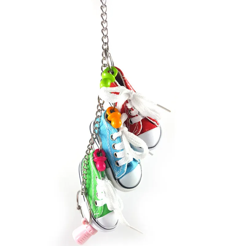 Мини парусиновая обувь попугая игрушки для домашних птиц обувная клетка